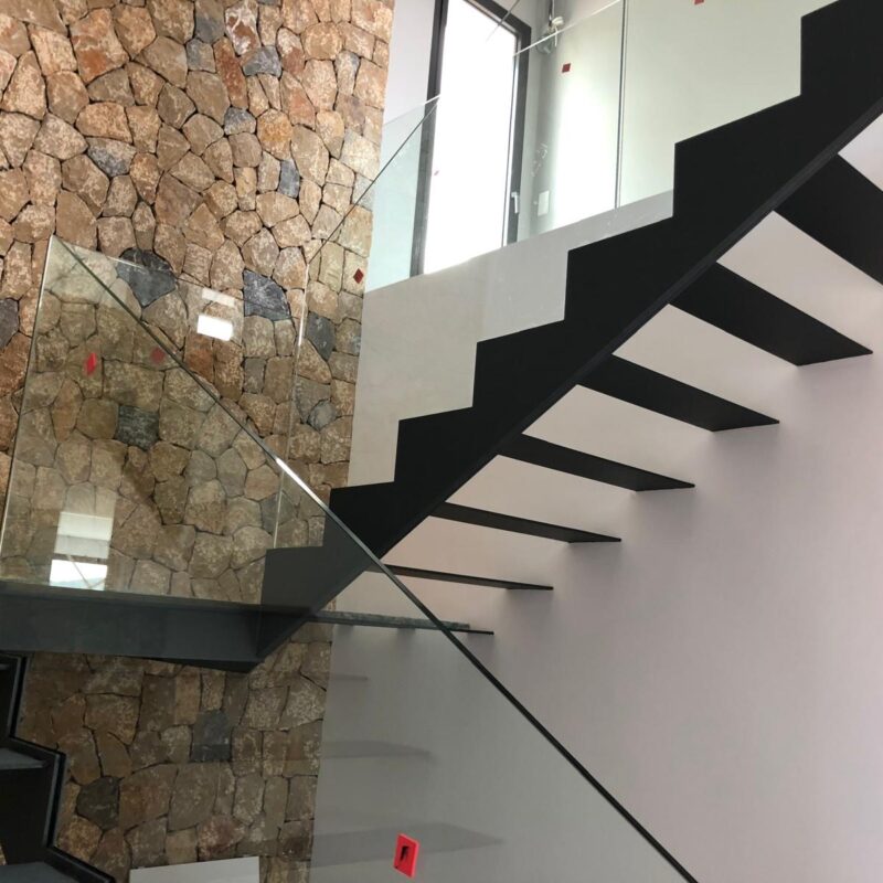 Barandilla de escalera en cristal de seguridad